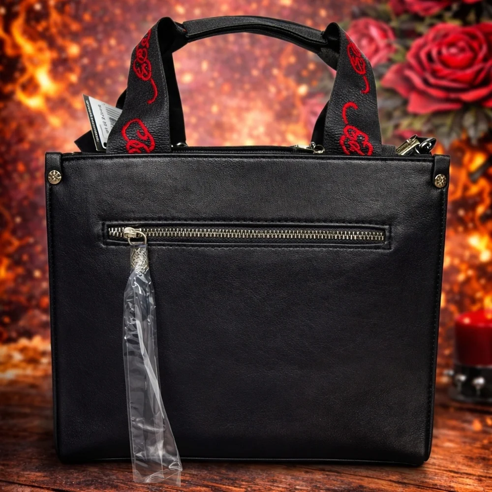 Ed Hardy Nova Skull Rhinestone Bag – Crossbody + Tote ♡ - Picture 5 of 10